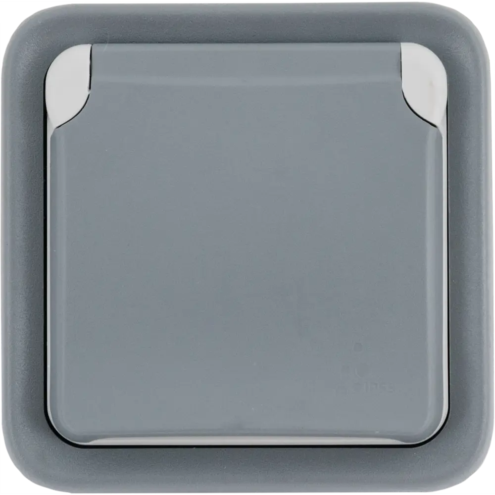 Розетка накладная Plexo с заземлением IP55 - IK07 16А в сборе, серая legrand STLM-2067464