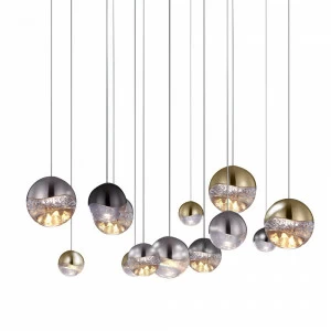 Подвесной светильник Globo 13A nickel от Delight Collection SD3301-13A nickel DELIGHT COLLECTION ДИЗАЙНЕРСКИЕ 243697 Прозрачный;никель