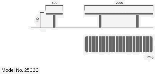 VESTRE Скамья из стали и дерева в современном стиле с подлокотниками и спинкой Forum sun-id-1388394 - Вид №8