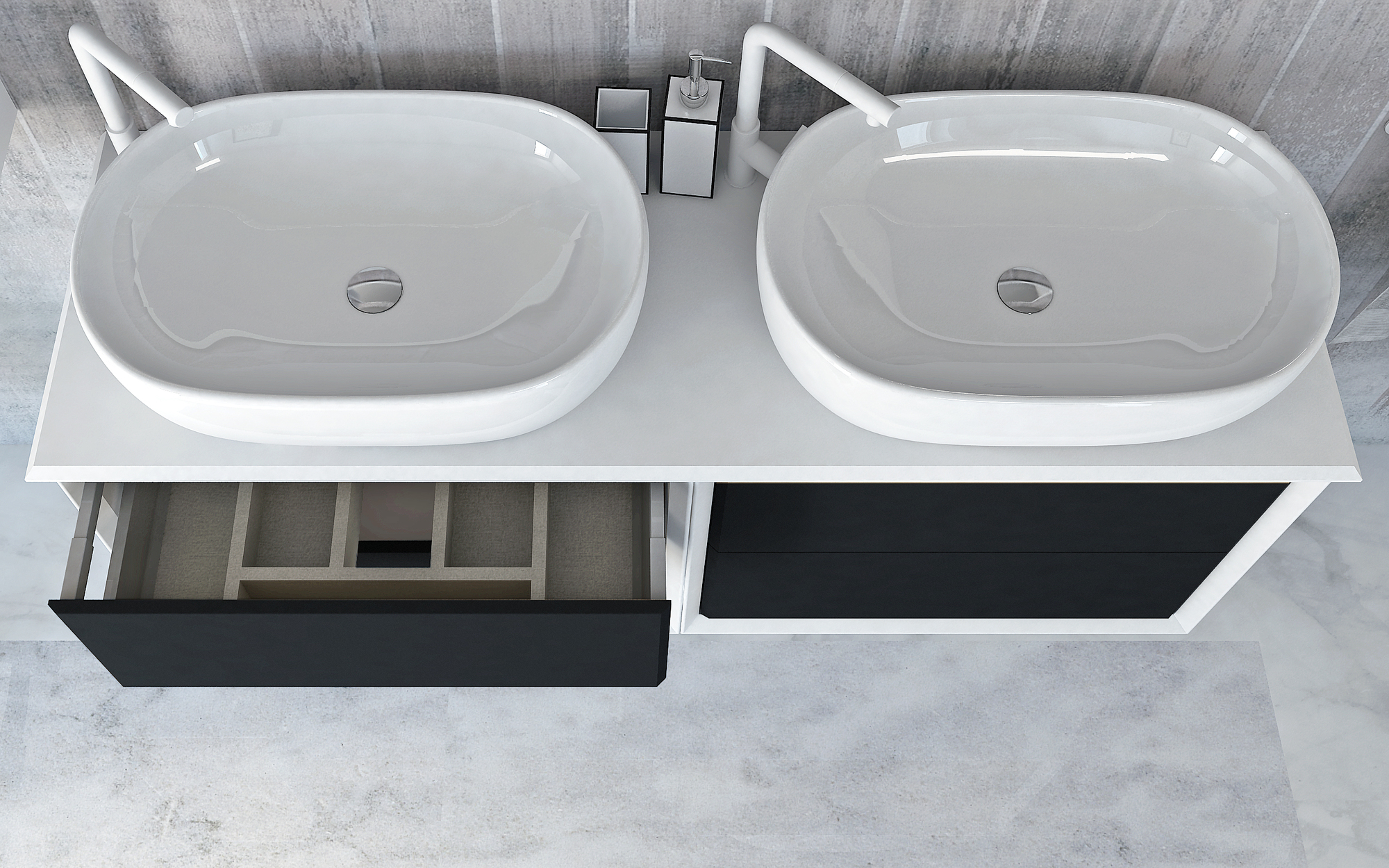 Мебель для ванной CEZARES BELLAGIO 140 Grafite - Вид №2