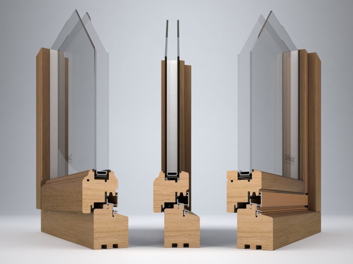 Деревянное створчатое окно Carminati Klima 80 ARCH-00104412 - Вид №4