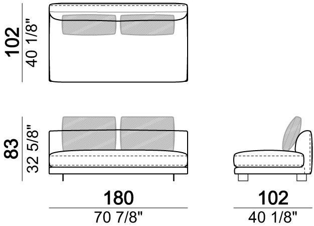 Arketipo Диван из ткани с шезлонгом sun-id-1413150 - Вид №4