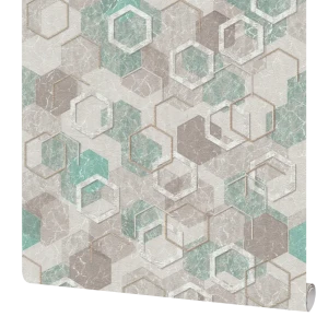 Обои бумажные Московская обойная фабрика Гектор в кофейно-изумрудных тонах 89369378