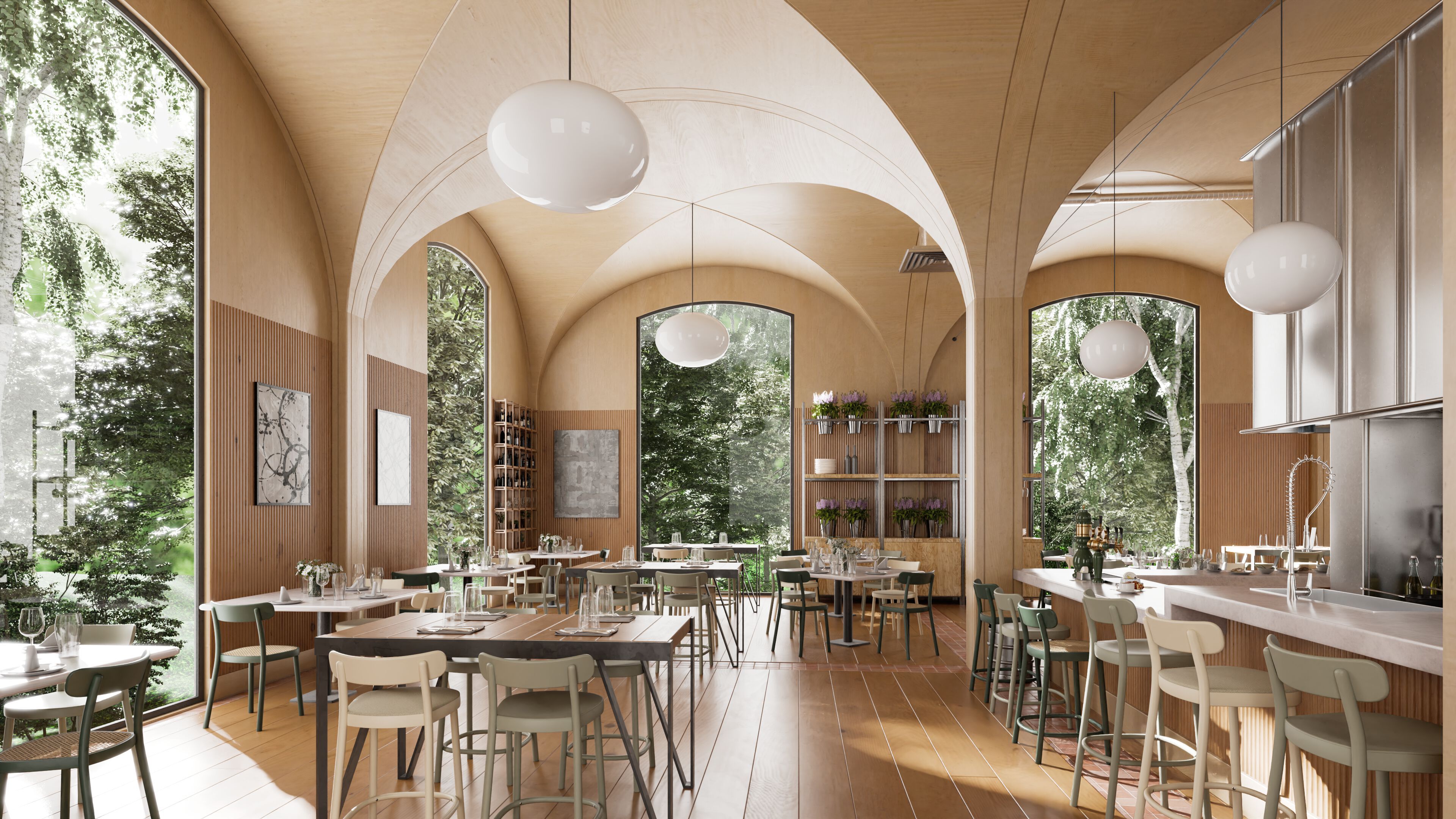 Стул из бука с подставкой для ног TON La Zitta ARCH-00057196 - Вид №5