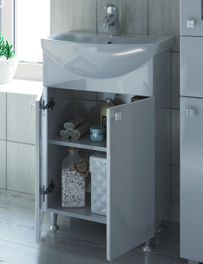 Тумба с раковиной Provans 550 (Антик)550⨉460⨉830 мм белый Santreyd sun-id-665209 - Вид №2