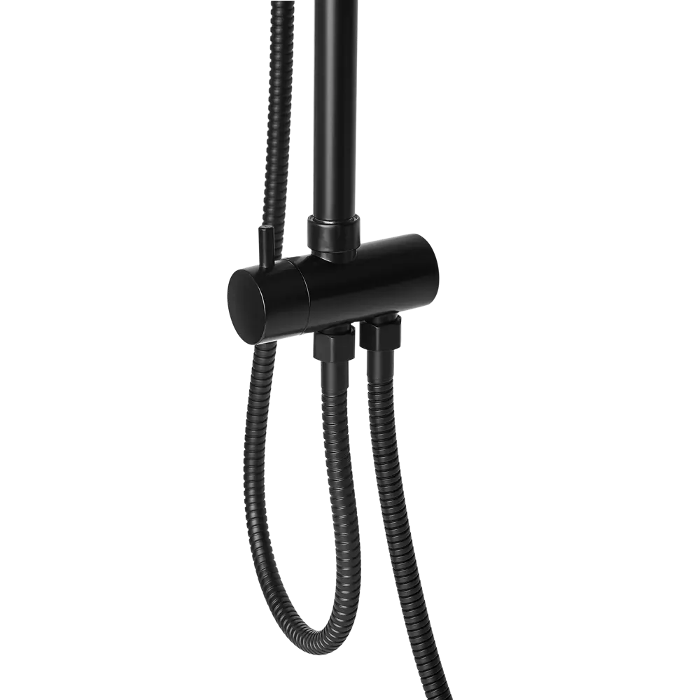 Душевая стойка для ванной с боковым креплением Терни KONSENSA черный STLM-2178531 - Вид №2