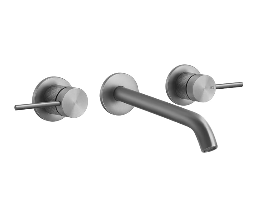 Настенный смеситель для раковины из нержавеющей стали с 3 отверстиями Gessi Messi316 ARCH-00097408