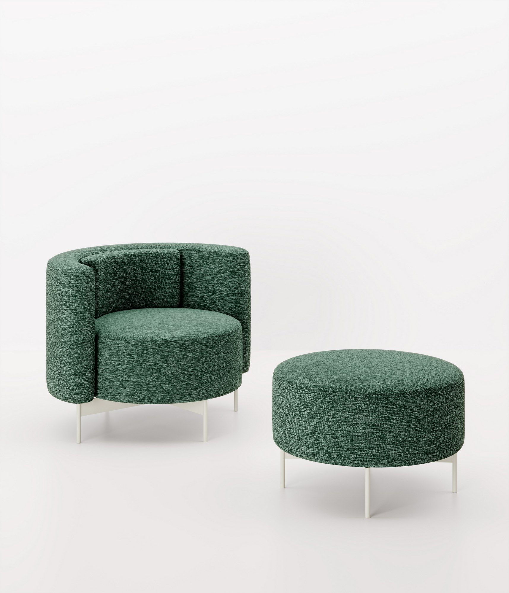 Круглый пуф из ткани Ronda Design Ghanta ARCH-00047203 - Вид №1