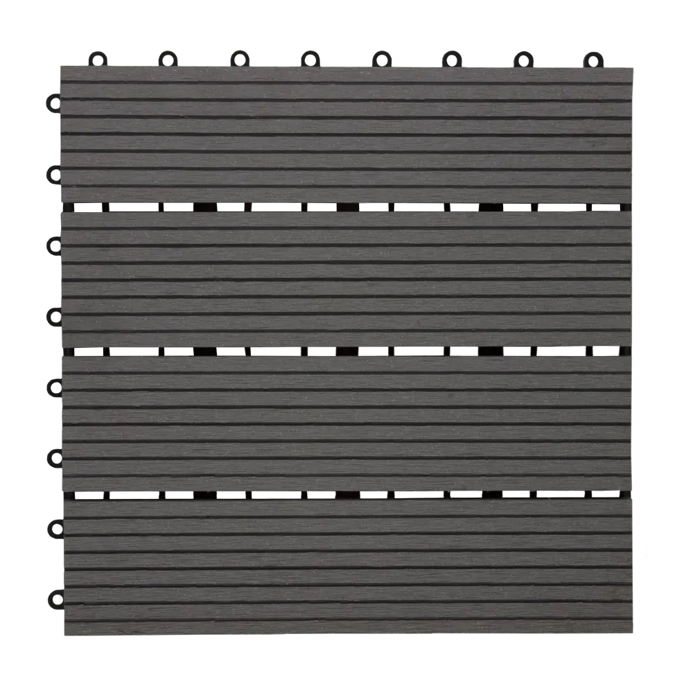 Садовая плитка ДПК 30x30 см темно-серый Santreyd STLM-2022454