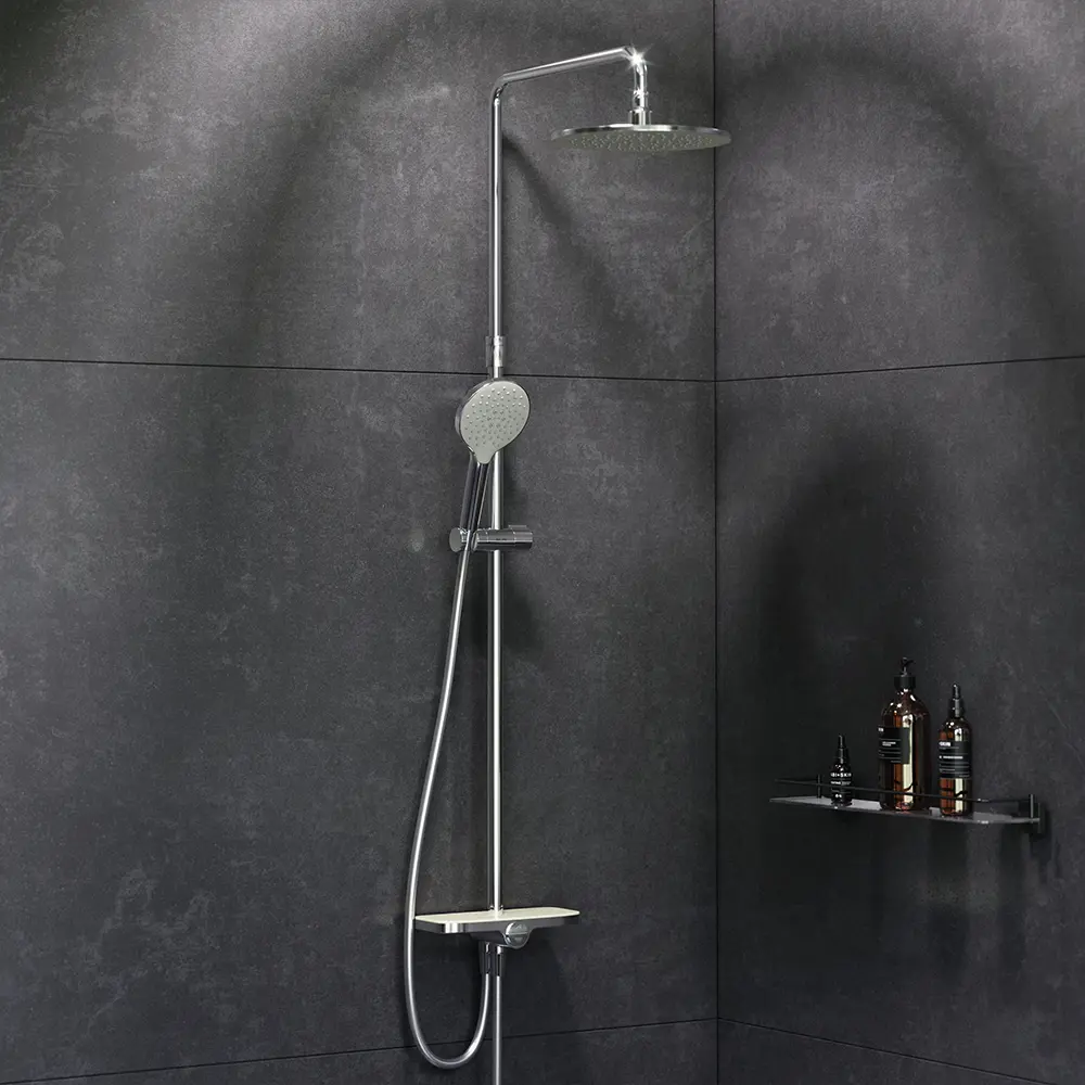 Душевой комплект с верхним душем и полкой AM.PM MOXIEM000 без смесителя STLM-2059919