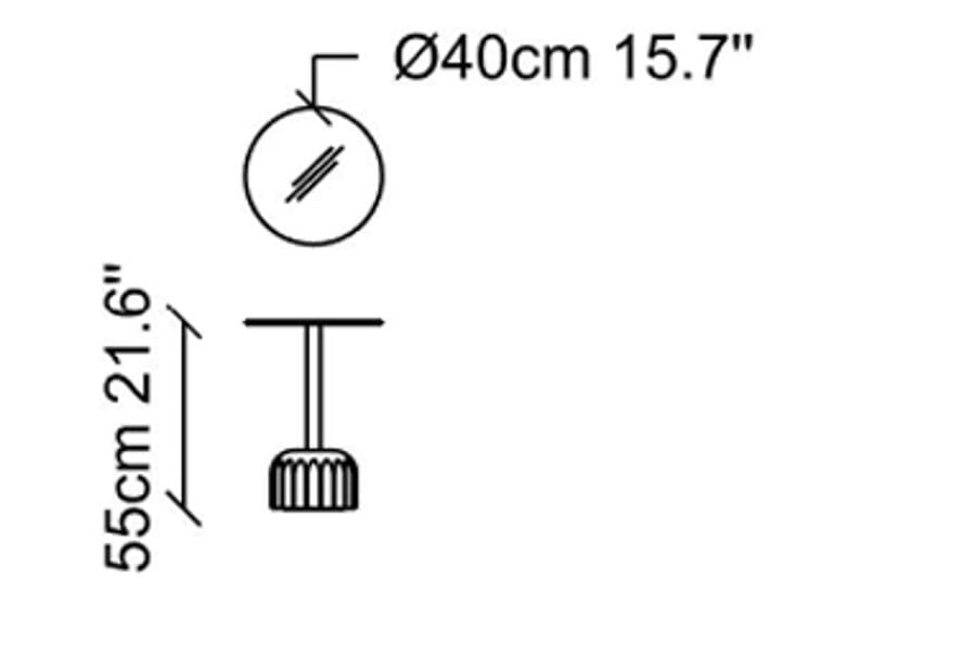 Круглый деревянный журнальный столик со стеклянной столешницей NDESIGN Ezora ARCH-00001845 - Вид №1