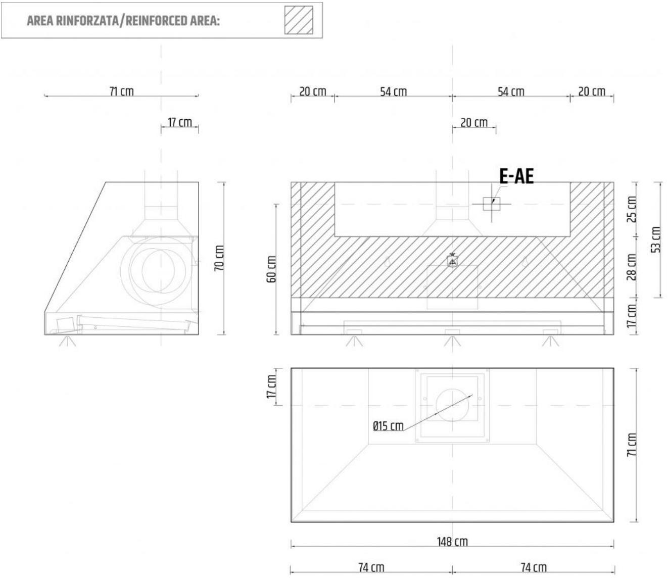 Officine Gullo Профессиональная настенная металлическая вытяжка в современном стиле со встроенной подсветкой sun-id-1441355 - Вид №4