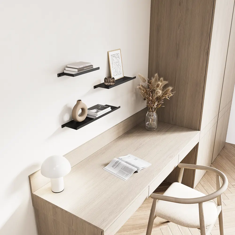 Настенная полка 33x12 см металл цвет белый KONSENSA STLM-2065915 - Вид №4