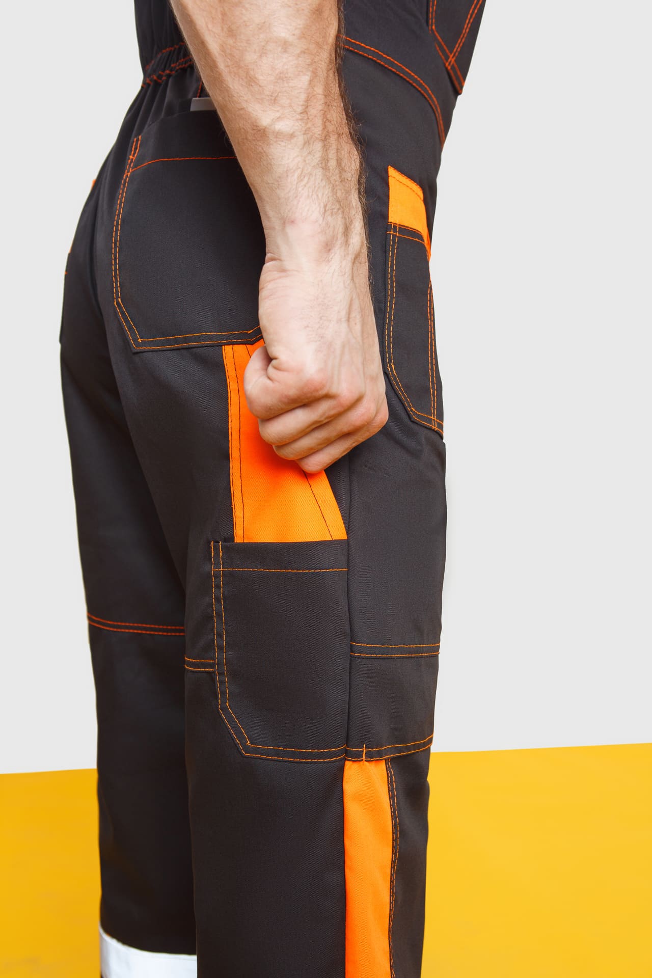 61843 Костюм "Профессионал-2" с СВП черно-оранжевый  Летняя спецодежда  размер 52-54/170-176  - Вид №22