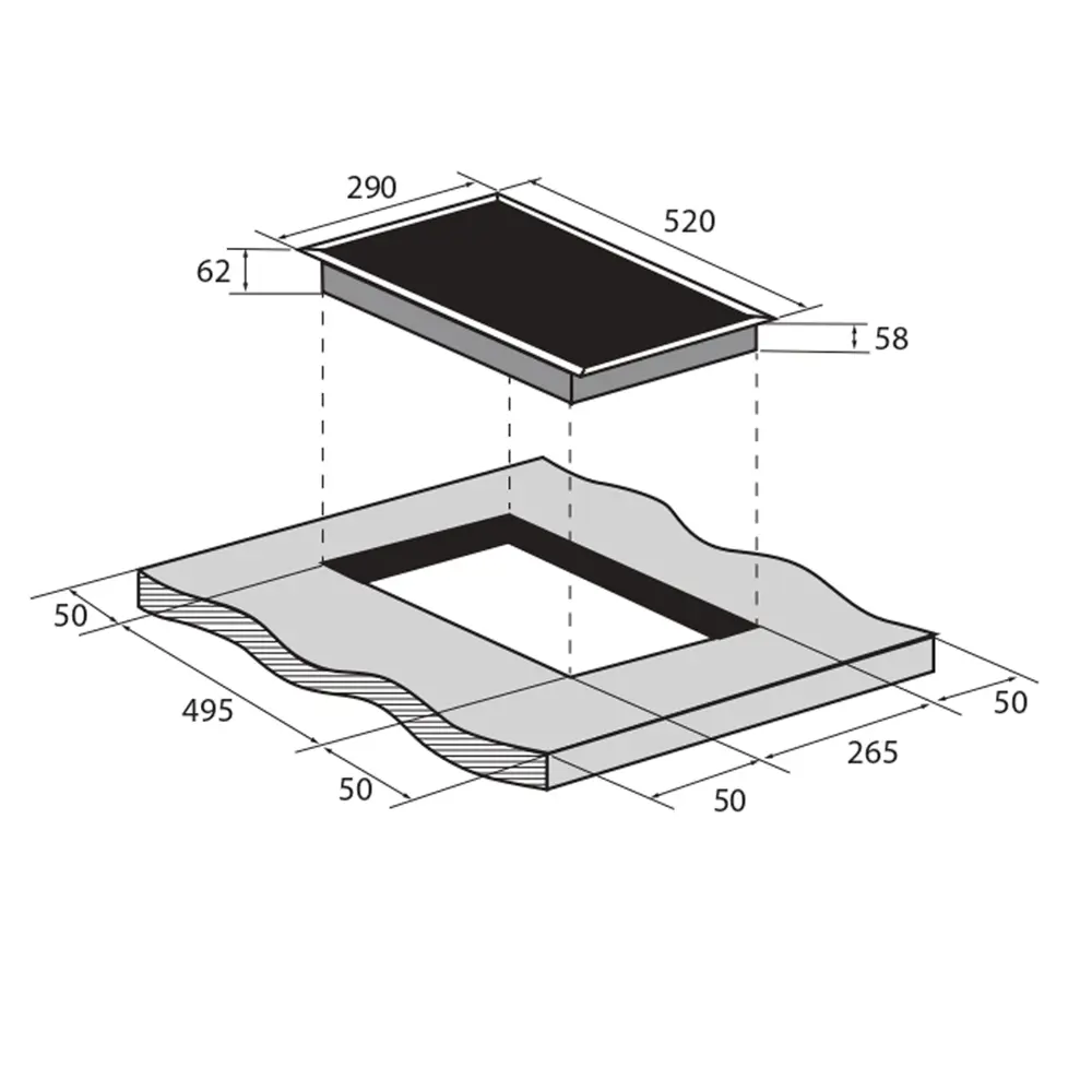 Индукционная варочная панель Zugel ZIH295B 29x5.8x52 см 2 конфорки цвет черный STLM-2066292 - Вид №4