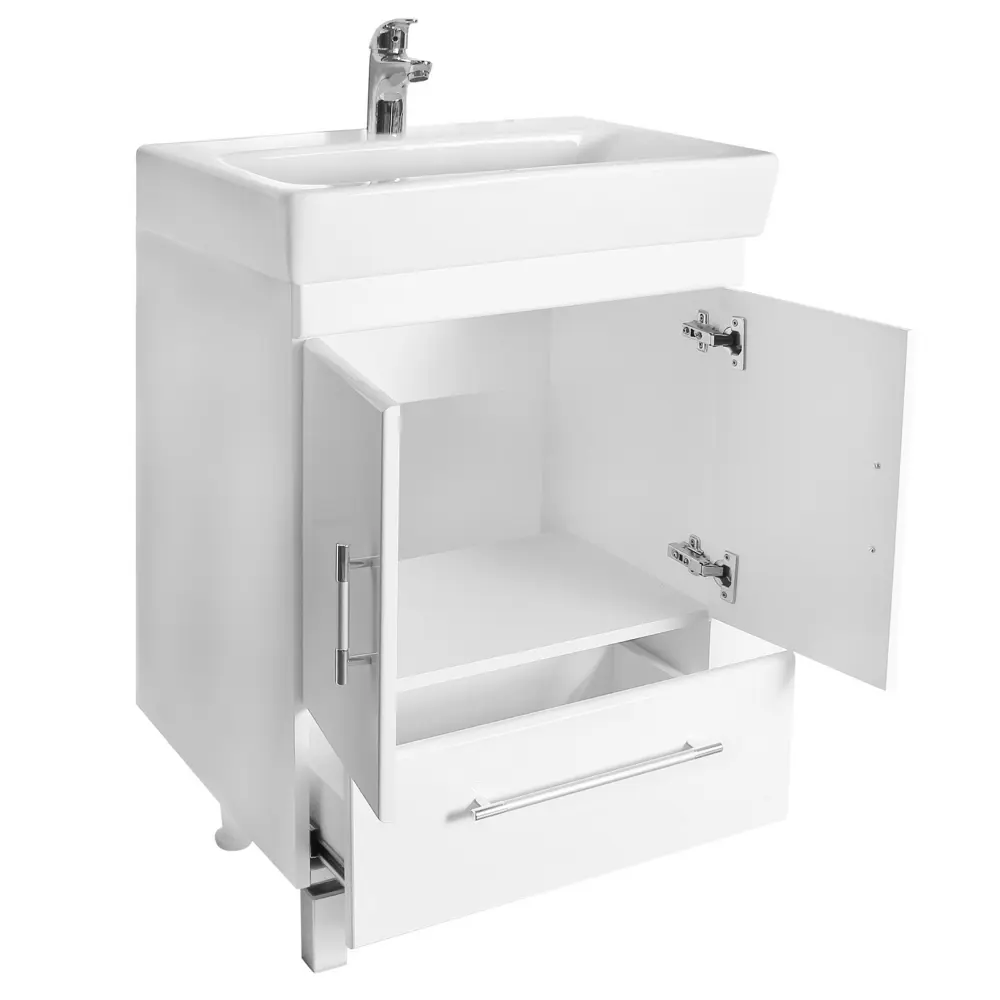 Тумба под раковину напольная «Eggo» 60 см цвет белый Santreyd STLM-2162962 - Вид №3