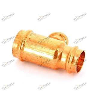 Тройник пресс 35x22x28 медный IBP P513003522028