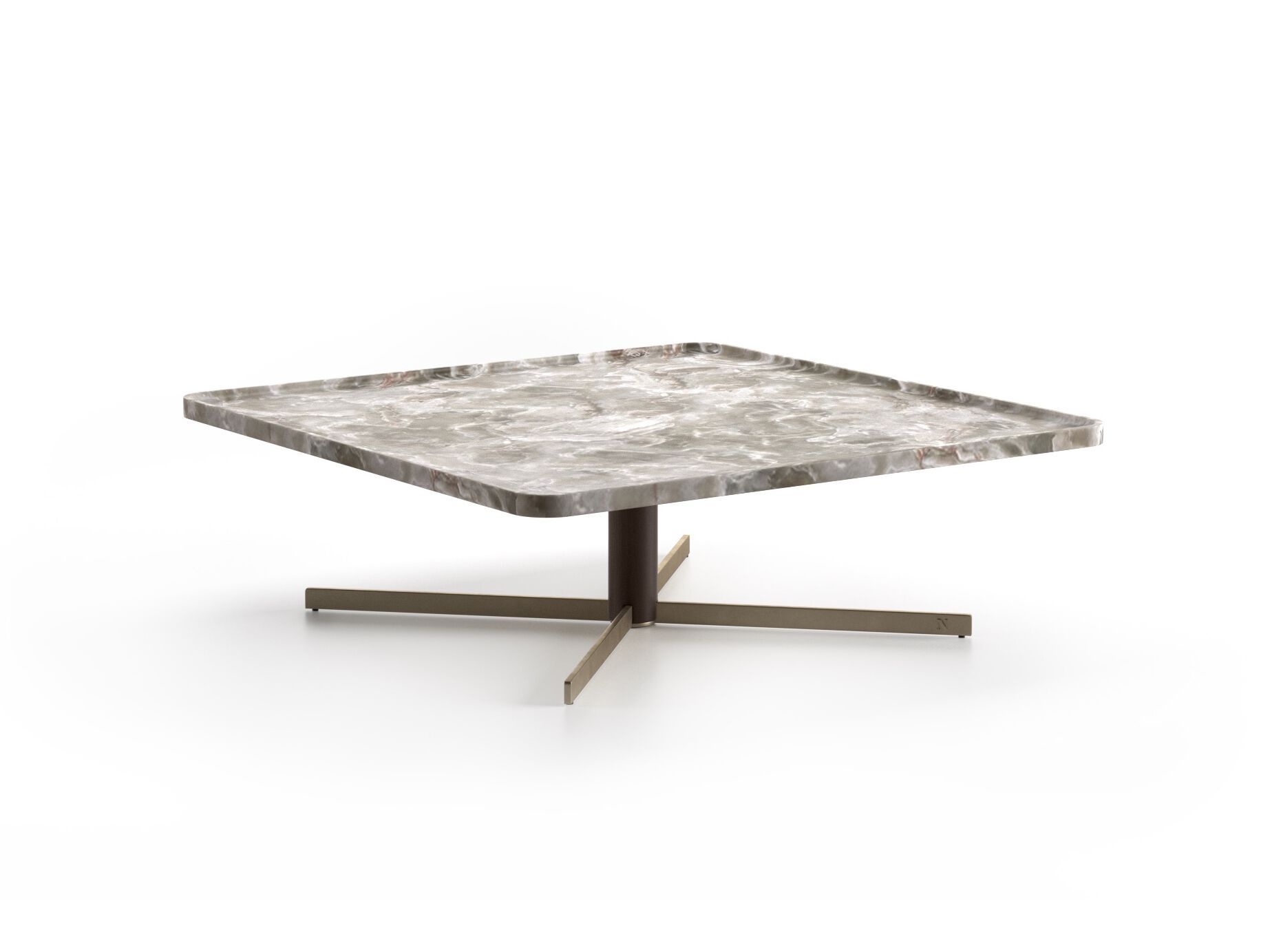 Низкий квадратный журнальный столик с мраморной столешницей Natuzzi Italia Icon ARCH-00123630 - Вид №3