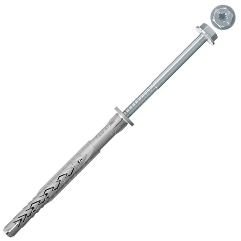 Дюбель-шуруп фасадный грибовидный для полнотелых материалов Fischer SXRL FUS, 8x140 мм, нейлон/сталь, 50 шт STLM-2016455
