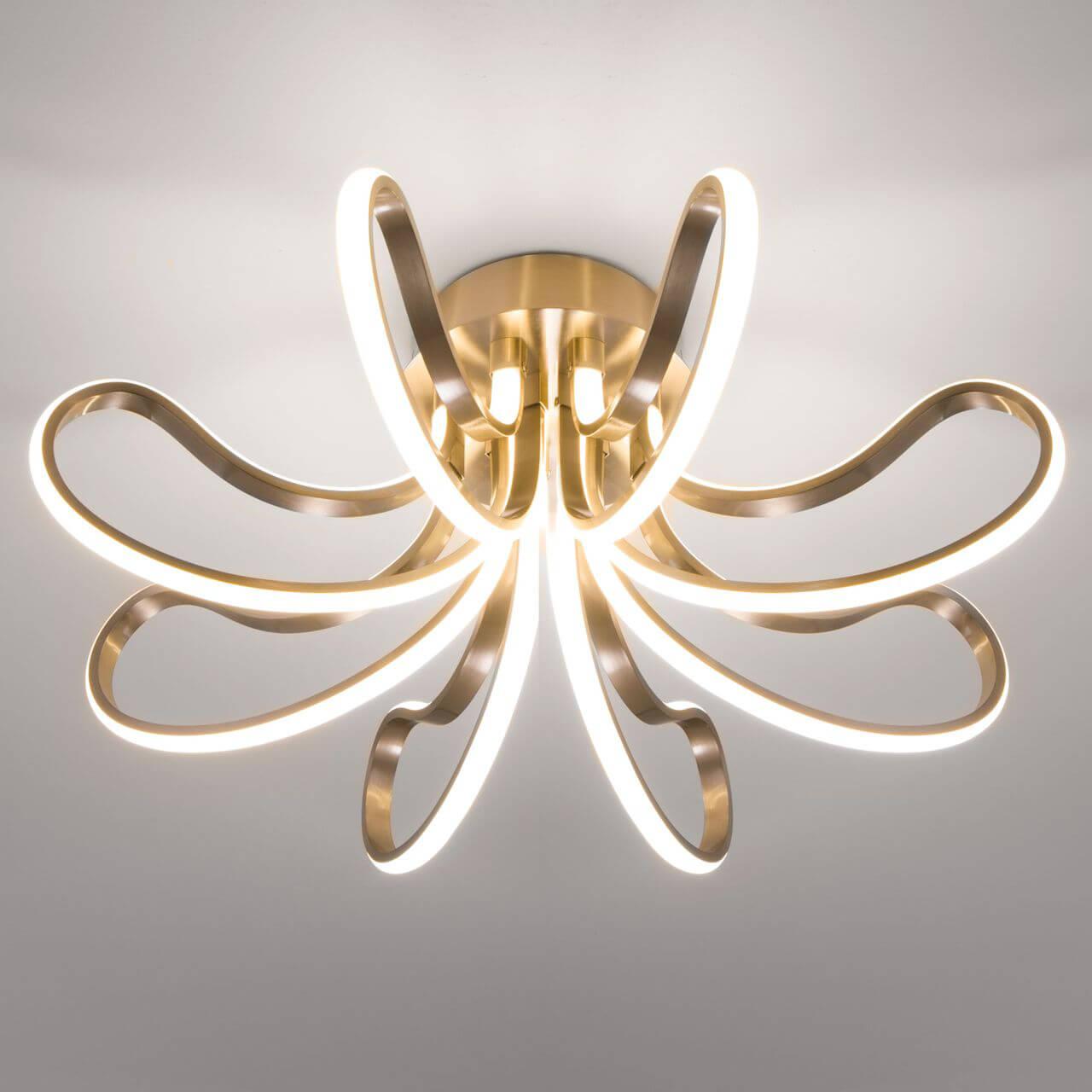 Потолочный светильник светодиодный Lilium 90079/8 сатин-никель EUROSVET LILIUM 00-3890635 Никель - Вид №2