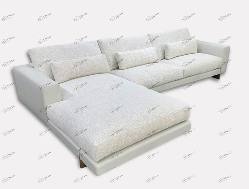 MORADA Диван из ткани с шезлонгом Divo Divo sec