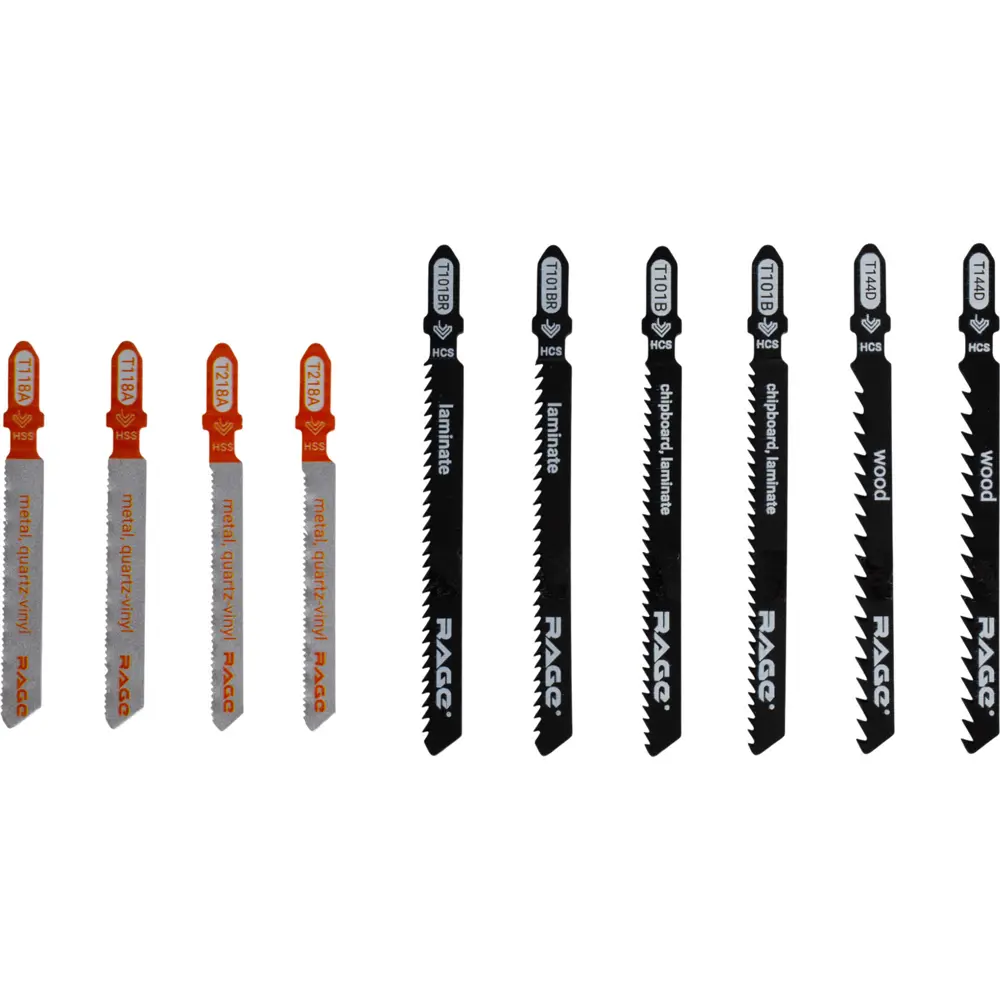 Набор пилок для электролобзика Rage 552200 быстрый рез, 10 шт STLM-2002078 - Вид №1