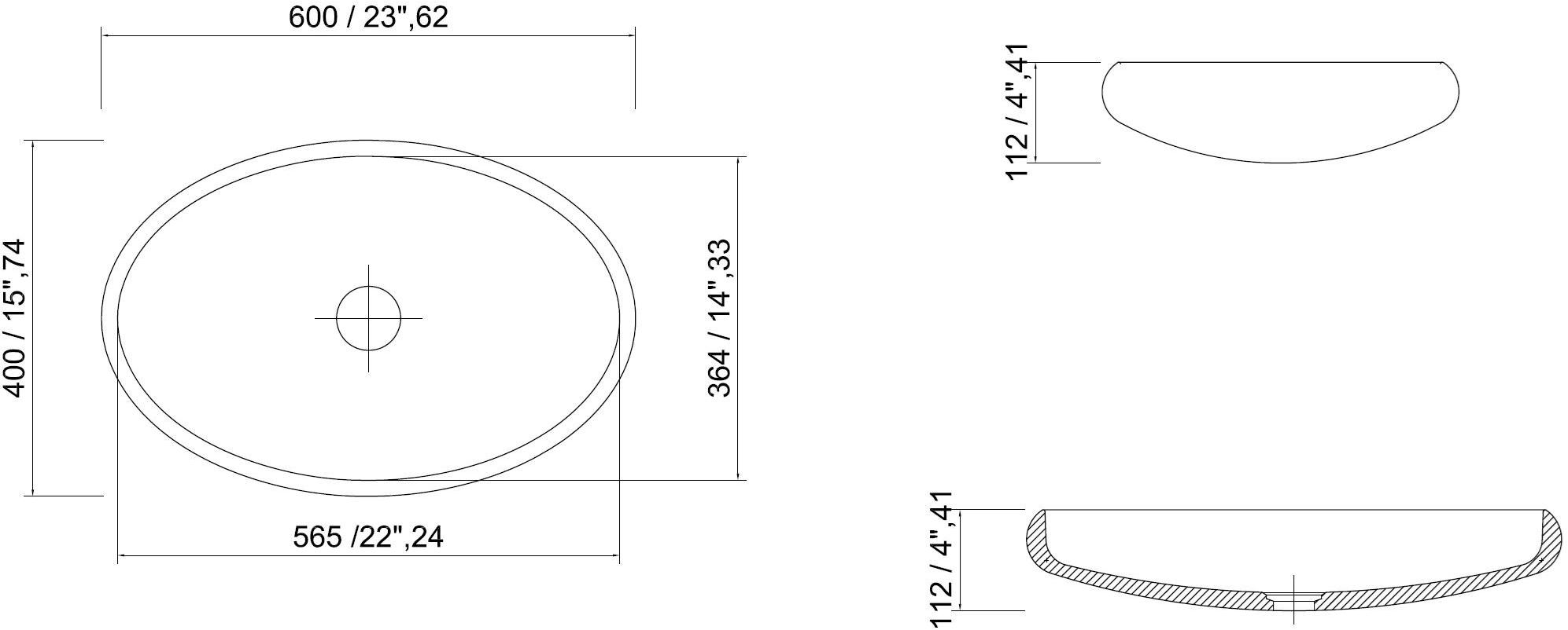 Rby Накладная раковина на столешницу  овальная MOMA Design Ruby - Вид №2