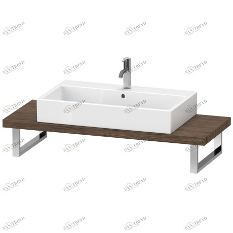 BR100C02121 Brioso Консоль для накладной и встраиваемой сверху раковины компакт Орех темный декор Duravit