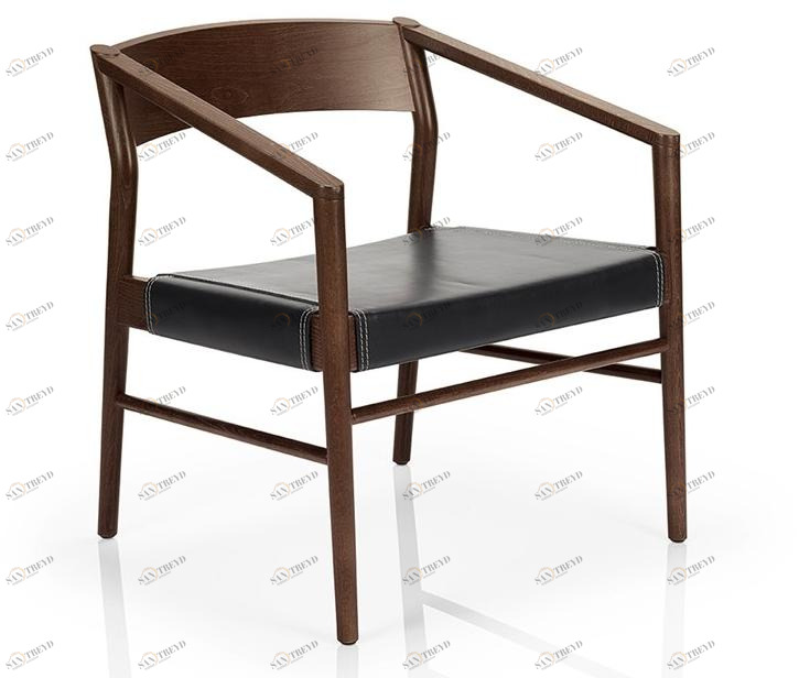 JMS Кресло из массива дерева с подлокотниками Leonor M927 lw