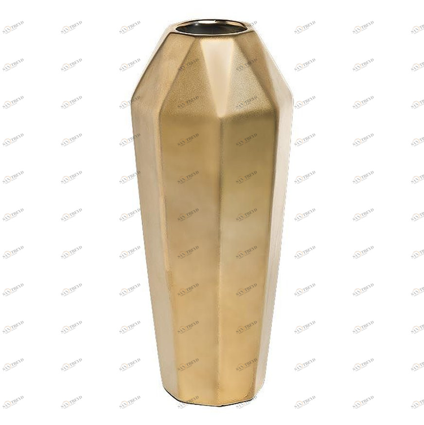 Ваза керамическая золотая 12x29 см GARDA DECOR ДИЗАЙНЕРСКИЕ 352249 Золото 