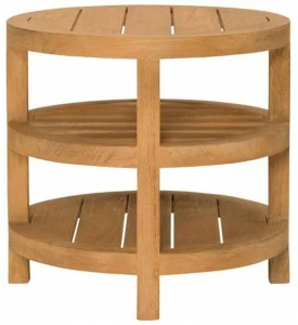 JANUS et Cie Круглый сервировочный стол из тика Arbor