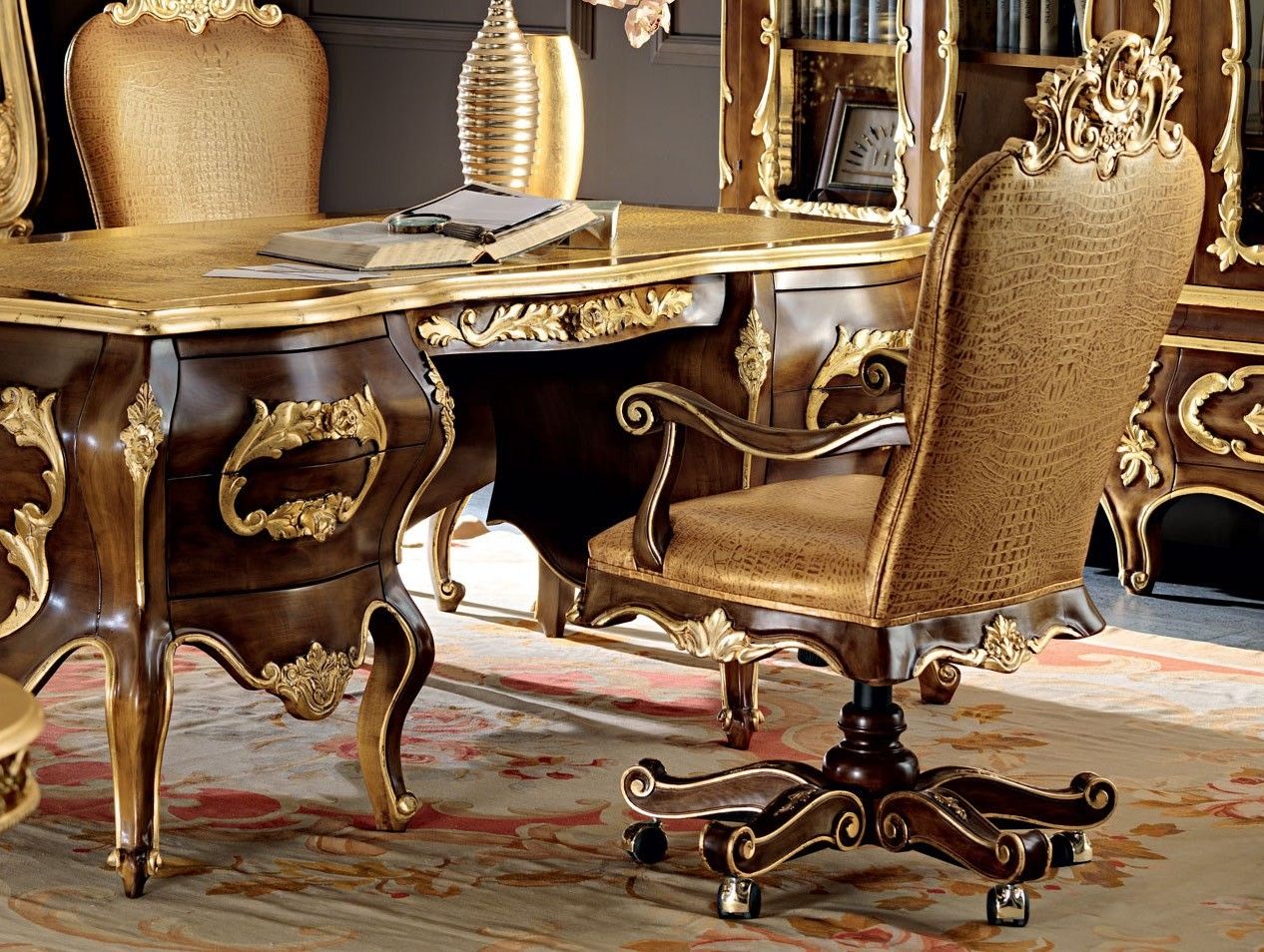 Вращающееся офисное кресло с 5 спицами Modenese Luxury Interiors Villa Venezia ARCH-00038867