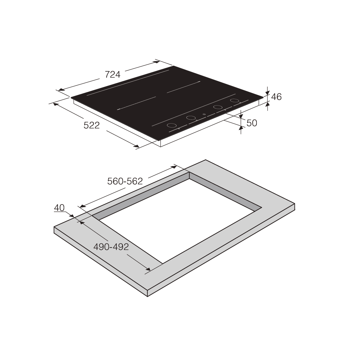 5485191 Индукционная варочная поверхность Asko HID754GC STDN-0130238 - Вид №5
