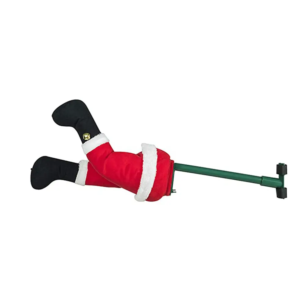 89378391 Елочная игрушка Ноги санты в елке 10x38 см разноцветный STLM-1524549 Santreyd  - Вид №1