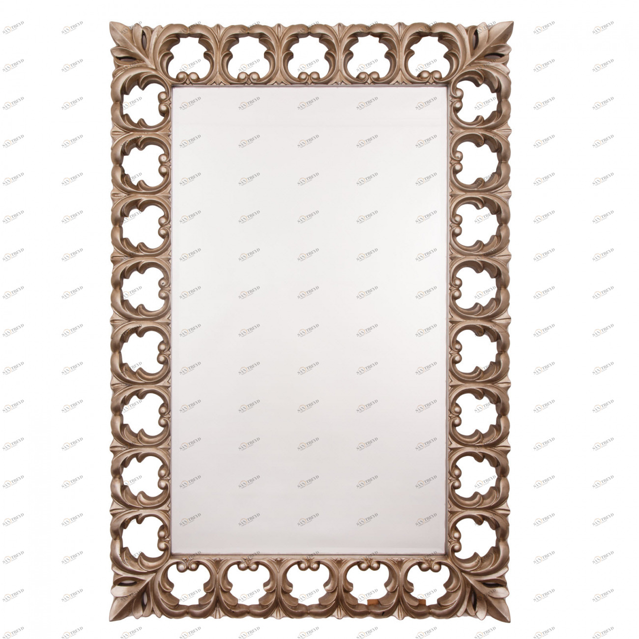 Зеркало прямоугольное настенное серебро Antiqued Silver PUSHA ДИЗАЙНЕРСКИЕ 062575 Серебро 