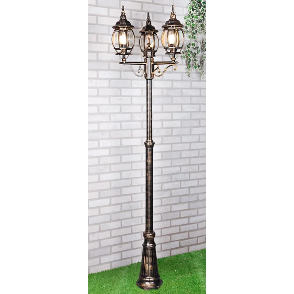 Столб уличный Elektrostandard «Classik» NLG99HL005, 3хЕ27х100 Вт, IP33, цвет бронза Santreyd STLM-2194583 - Вид №1