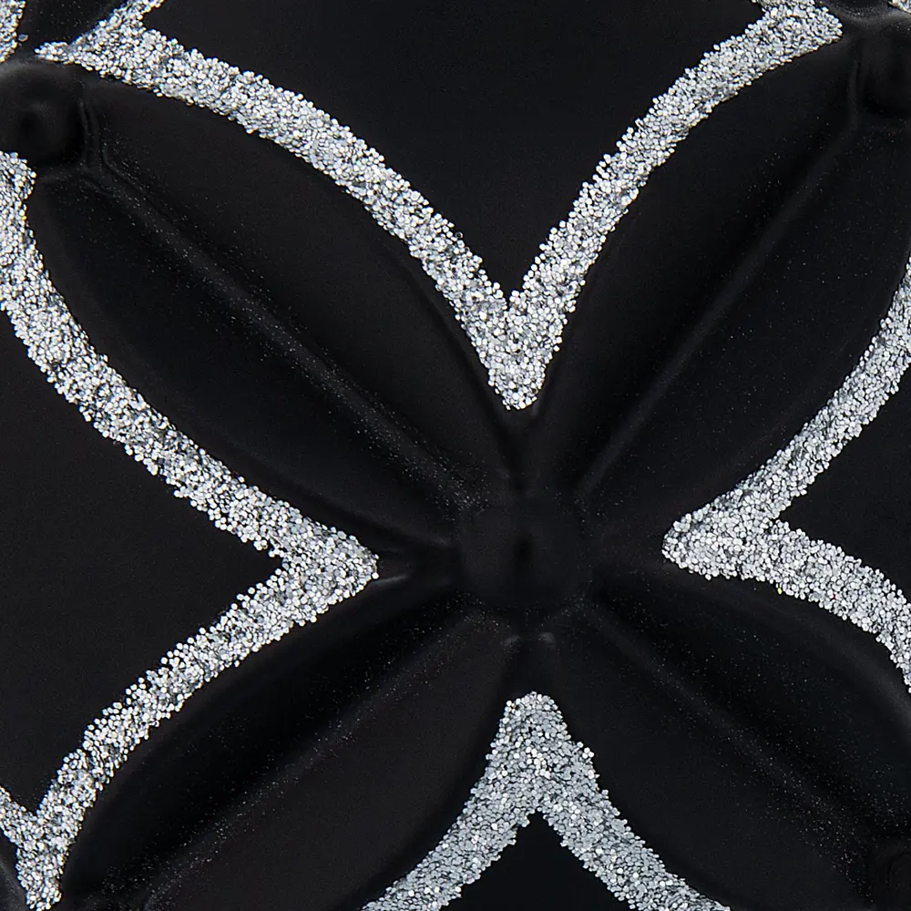 89368942 Шар елочный Изгибы ø8 см пластик черный STLM-1477713 Santreyd  - Вид №1