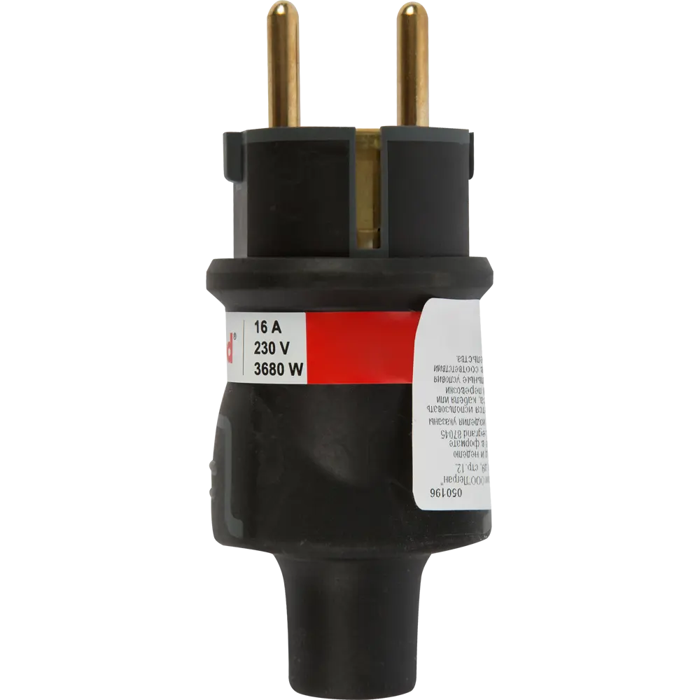 Вилка с заземлением Legrand Элиум 230 В цвет чёрный STLM-2056114 - Вид №1