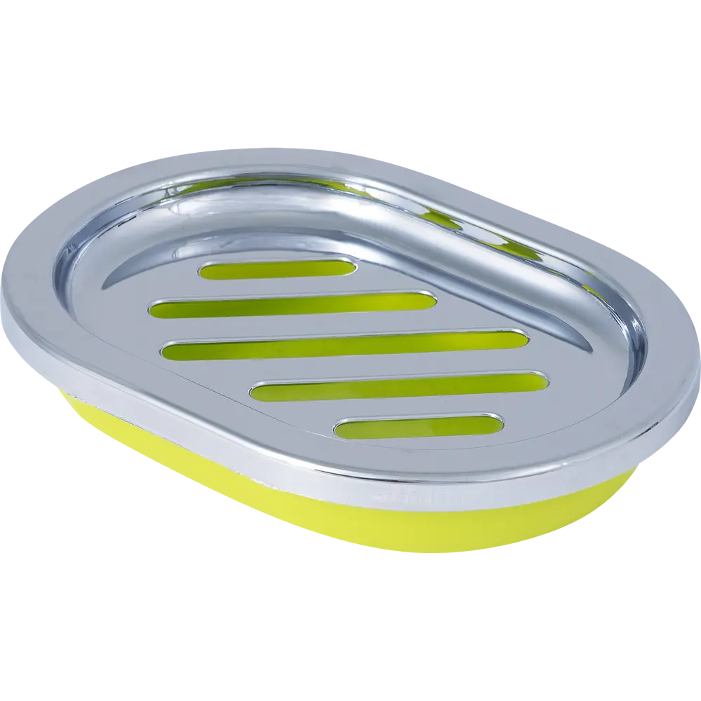 Мыльница настольная «Альма» пластик цвет зелёный АКВАДЕКОР STLM-2036467