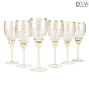2769 ORIGINALMURANOGLASS Бокалы для воды Барокко - набор из 6 бокалов - Original Murano Glass OMG 7 см