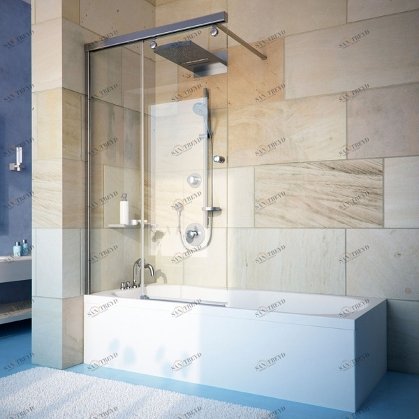 95X160GV862 Душевое ограждения на борт вынны GUTEWETTER Германия Slide