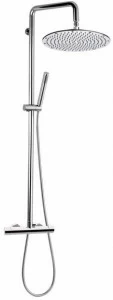 Remer Rubinetterie Термостатическая душевая стойка из хромированной латуни с ручным душем Minimal thermo Nt 37 xl