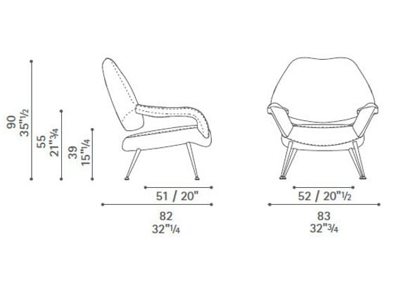 Кресло с подлокотниками Poltrona Frau коллекция-диваны и кресла ARCH-00042824 - Вид №6