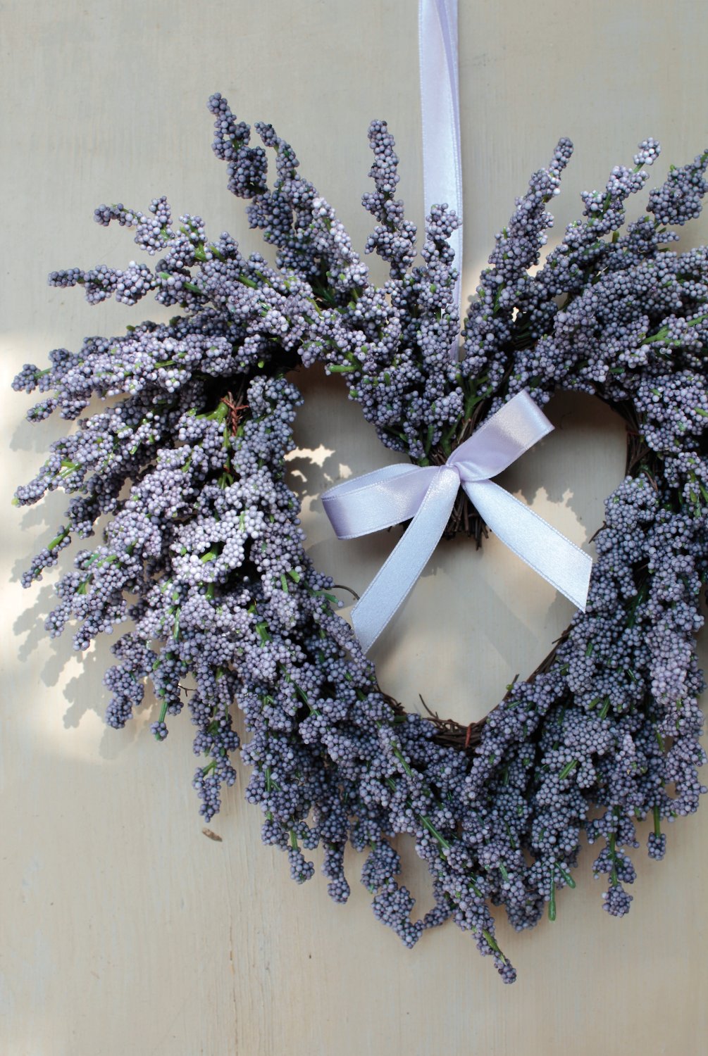 2924 225 a3 Сердце из искусственной лаванды, Ø 22 см, бледно-лиловое H-andreas 