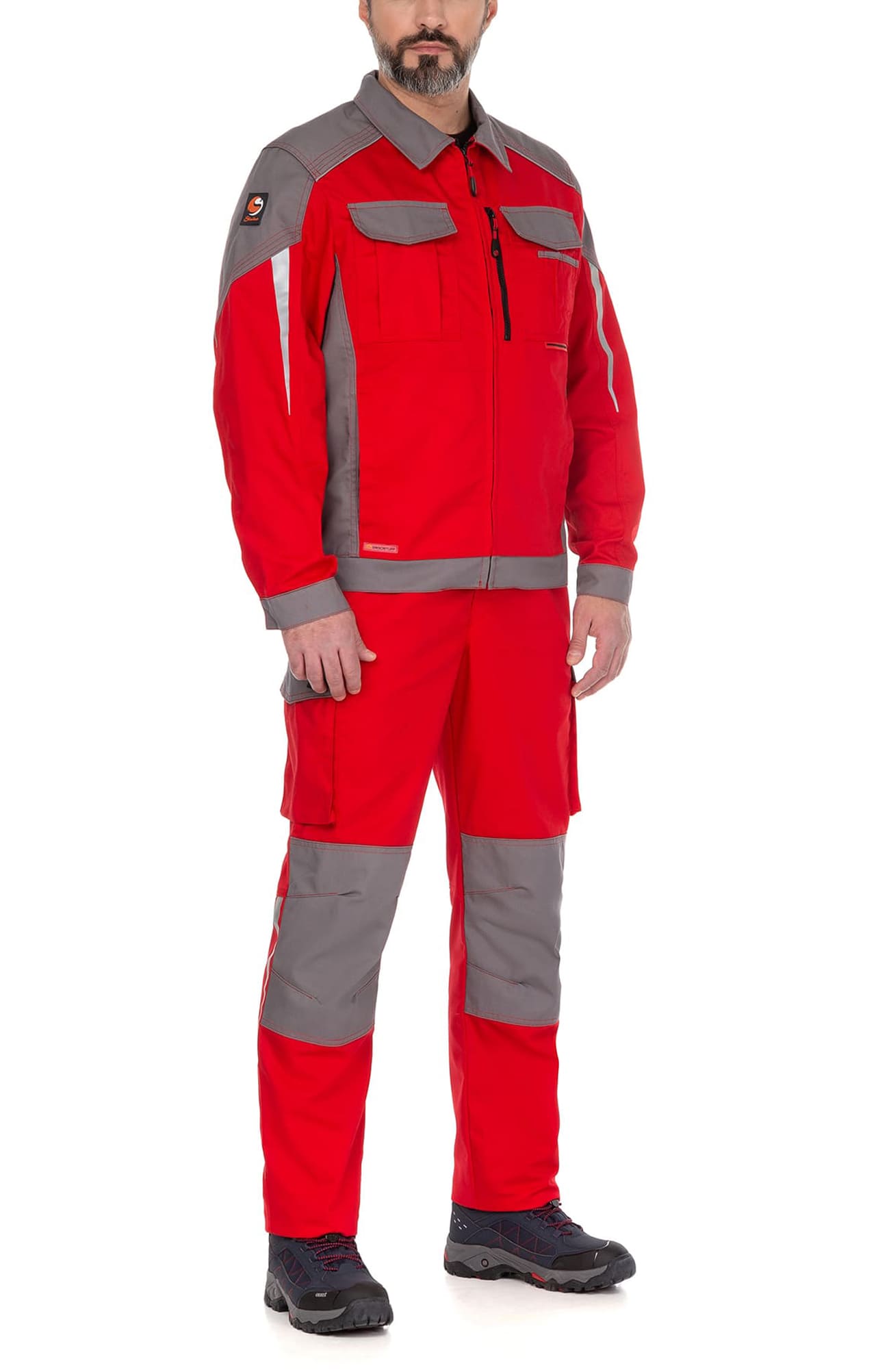 64646 Костюм  NEW 2 красный с серым STATUS  Летняя спецодежда  размер 60-62/170-176  - Вид №20