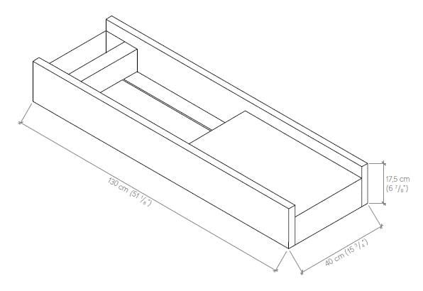 Подвесной одиночный умывальник с подвесным комодом Atlas Concorde Habitat Dialogo ARCH-00057242 - Вид №4