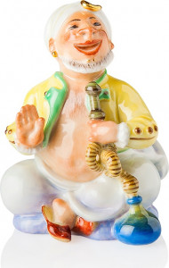 83634 Meissen Фигурка 6,5см "Сидящий турок с кальяном" (Пауль Шойрих, 1926г.) Фарфор