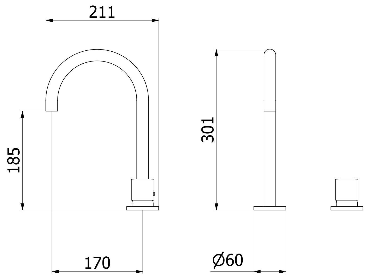 Смеситель для раковины с 2 отверстиями IB Brera ARCH-00051764 - Вид №10