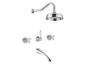 Набор для душа из хромированной латуни