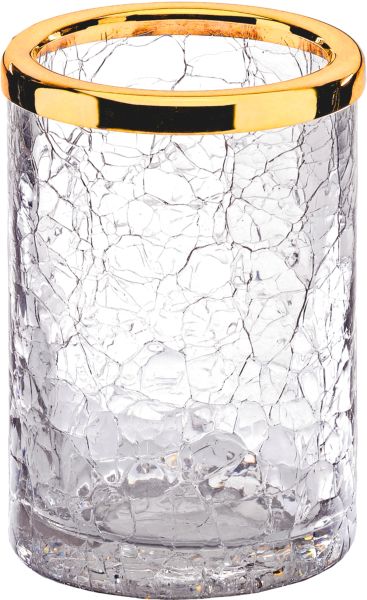 6601/GO-CRD Surya Crystal, стакан, цвет золото - эффект битого стекла